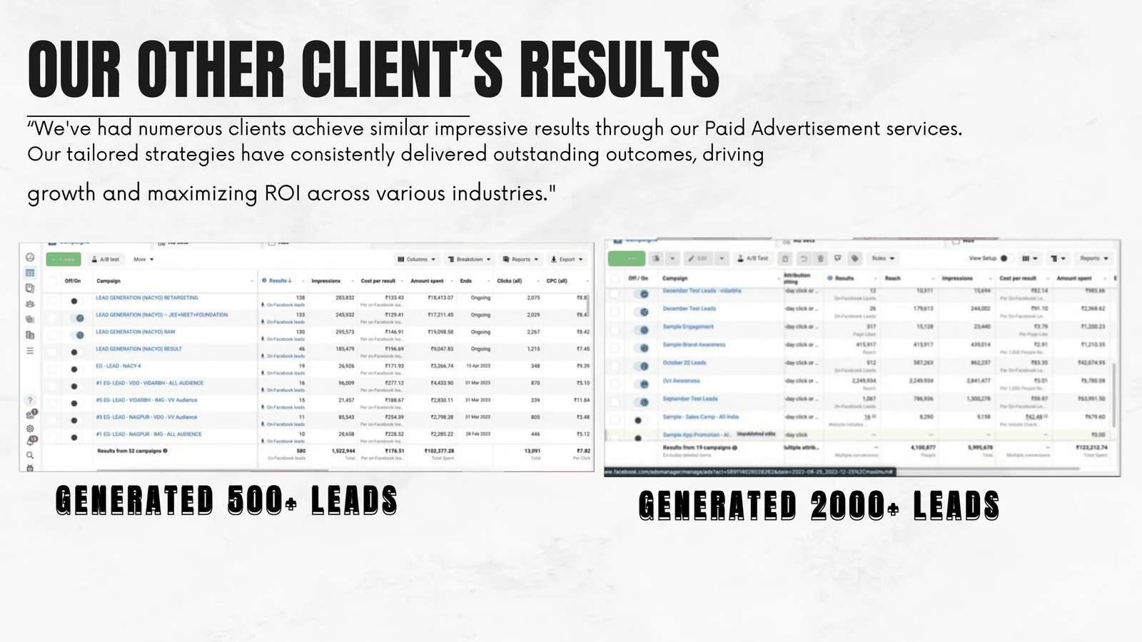 Multi-client Results